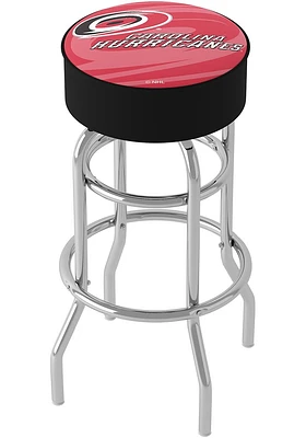 Carolina Hurricanes Wordmark and Logo Foam Padded Pub Stool - Red