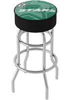Dallas Stars Wordmark and Logo Foam Padded Pub Stool - Green