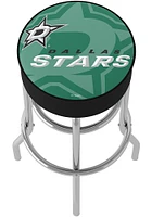 Dallas Stars Wordmark and Logo Foam Padded Pub Stool - Green