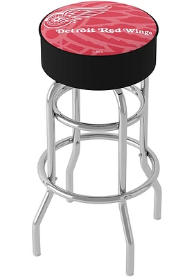 Detroit Red Wings Wordmark and Logo Foam Padded Pub Stool - Red