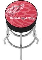 Detroit Red Wings Wordmark and Logo Foam Padded Pub Stool - Red