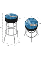 Edmonton Oilers Wordmark and Logo Foam Padded Pub Stool - Blue