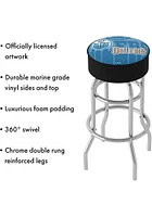 Edmonton Oilers Wordmark and Logo Foam Padded Pub Stool - Blue