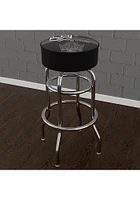 Los Angeles Kings Wordmark and Logo Foam Padded Pub Stool - Black