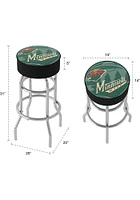 Minnesota Wild Wordmark and Logo Foam Padded Pub Stool - Green