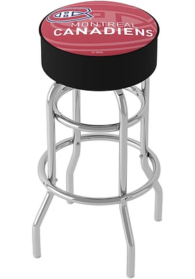 Montreal Canadiens Wordmark and Logo Foam Padded Pub Stool - Red