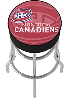 Montreal Canadiens Wordmark and Logo Foam Padded Pub Stool - Red