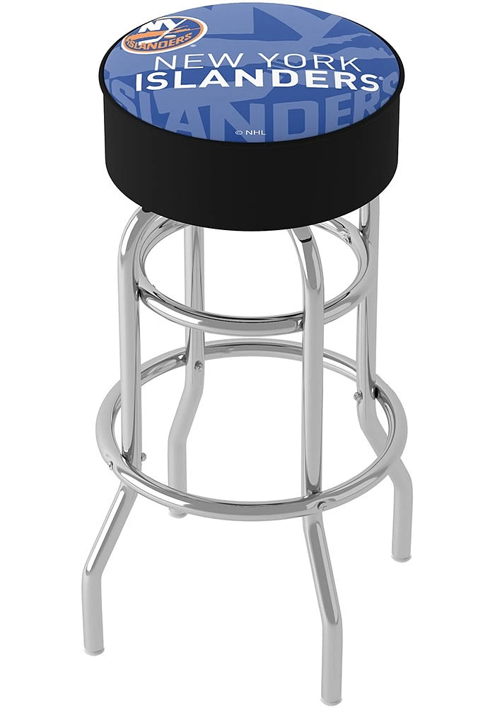 New York Islanders Wordmark and Logo Foam Padded Pub Stool - Blue