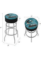 San Jose Sharks Wordmark and Logo Foam Padded Pub Stool - Blue