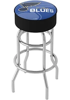 St Louis Blues Wordmark and Logo Foam Padded Pub Stool - Blue