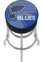 St Louis Blues Wordmark and Logo Foam Padded Pub Stool - Blue