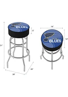 St Louis Blues Wordmark and Logo Foam Padded Pub Stool - Blue