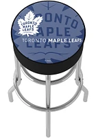 Toronto Maple Leafs Wordmark and Logo Foam Padded Pub Stool - Blue