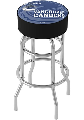 Vancouver Canucks Wordmark and Logo Foam Padded Pub Stool - Blue