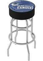 Vancouver Canucks Wordmark and Logo Foam Padded Pub Stool - Blue
