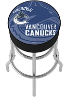 Vancouver Canucks Wordmark and Logo Foam Padded Pub Stool - Blue