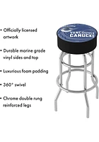 Vancouver Canucks Wordmark and Logo Foam Padded Pub Stool - Blue