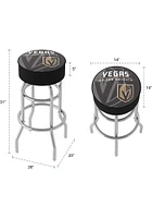 Vegas Golden Knights Wordmark and Logo Foam Padded Pub Stool - Black