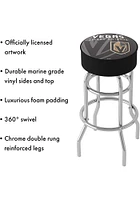 Vegas Golden Knights Wordmark and Logo Foam Padded Pub Stool - Black
