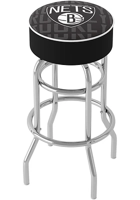 Brooklyn Nets City Foam Padded Pub Stool - White
