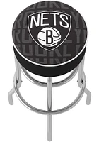 Brooklyn Nets City Foam Padded Pub Stool - White