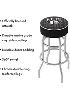 Brooklyn Nets City Foam Padded Pub Stool - White
