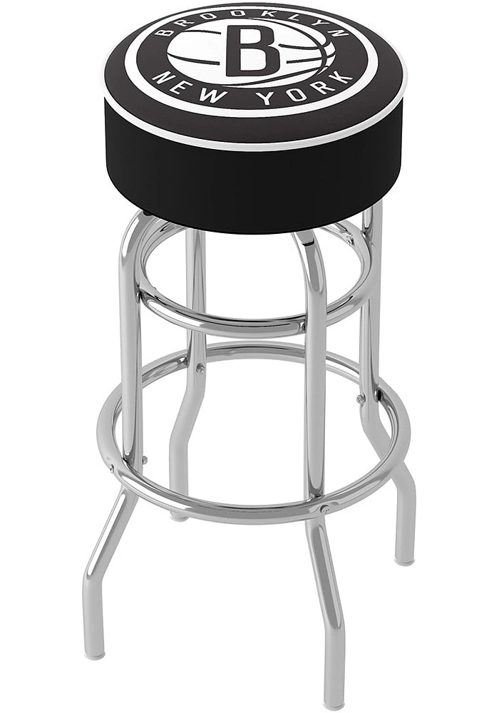 Brooklyn Nets Foam Padded Pub Stool - White