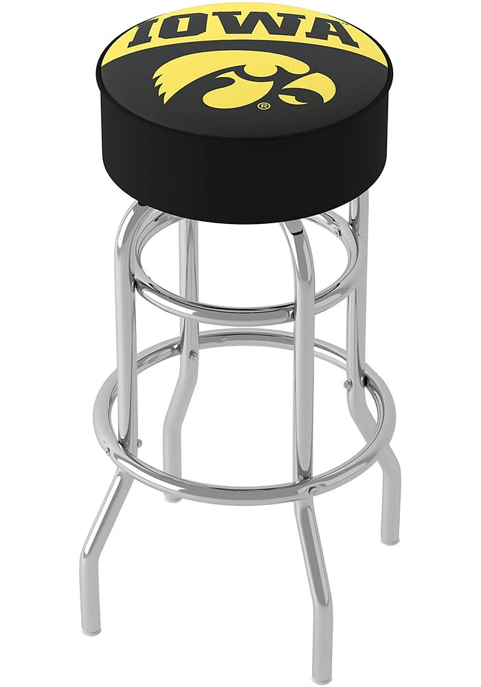 Iowa Hawkeyes Logo Foam Padded Pub Stool - Yellow