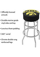 Iowa Hawkeyes Logo Foam Padded Pub Stool - Yellow