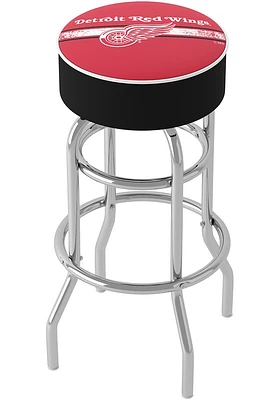 Detroit Red Wings Logo Foam Padded Pub Stool - Red