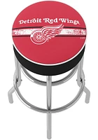 Detroit Red Wings Logo Foam Padded Pub Stool - Red