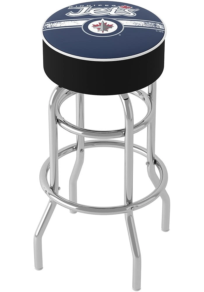 Winnipeg Jets Foam Padded Pub Stool - White