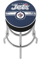 Winnipeg Jets Foam Padded Pub Stool - White