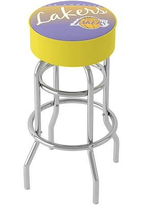 Los Angeles Lakers Hardwood Classic Foam Padded Pub Stool - Yellow