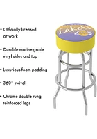 Los Angeles Lakers Hardwood Classic Foam Padded Pub Stool - Yellow