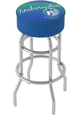 Minnesota Timberwolves Hardwood Classic Foam Padded Pub Stool - Blue