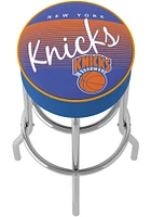 New York Knicks Hardwood Classic Foam Padded Pub Stool - Blue