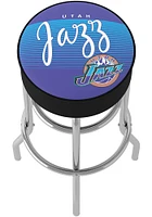 Utah Jazz Hardwood Classic Foam Padded Pub Stool - Blue