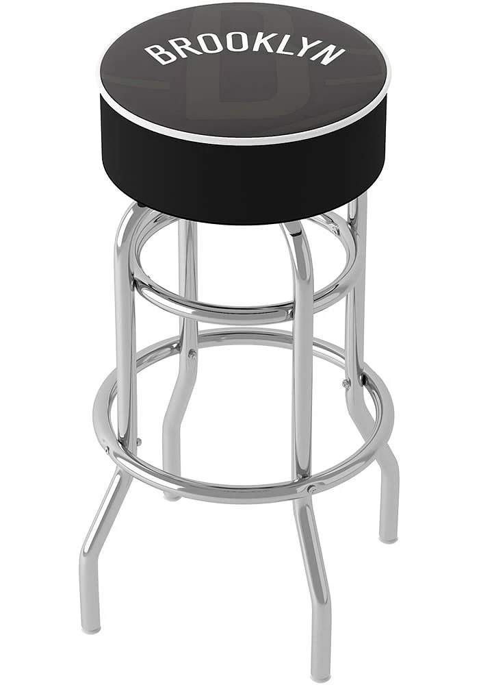Brooklyn Nets Fade Foam Padded Pub Stool - White
