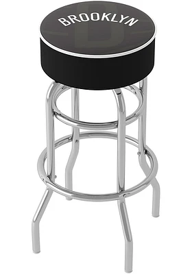 Brooklyn Nets Fade Foam Padded Pub Stool - White