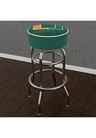 Miami Hurricanes Reflected Foam Padded Pub Stool - Green
