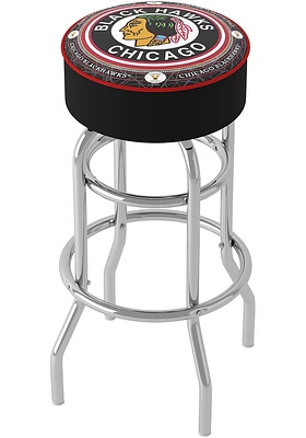 Chicago Blackhawks Throwback Foam Padded Pub Stool - Red