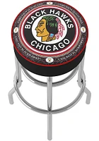 Chicago Blackhawks Throwback Foam Padded Pub Stool - Red
