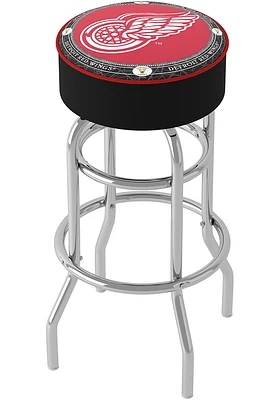 Detroit Red Wings Throwback Foam Padded Pub Stool - Red