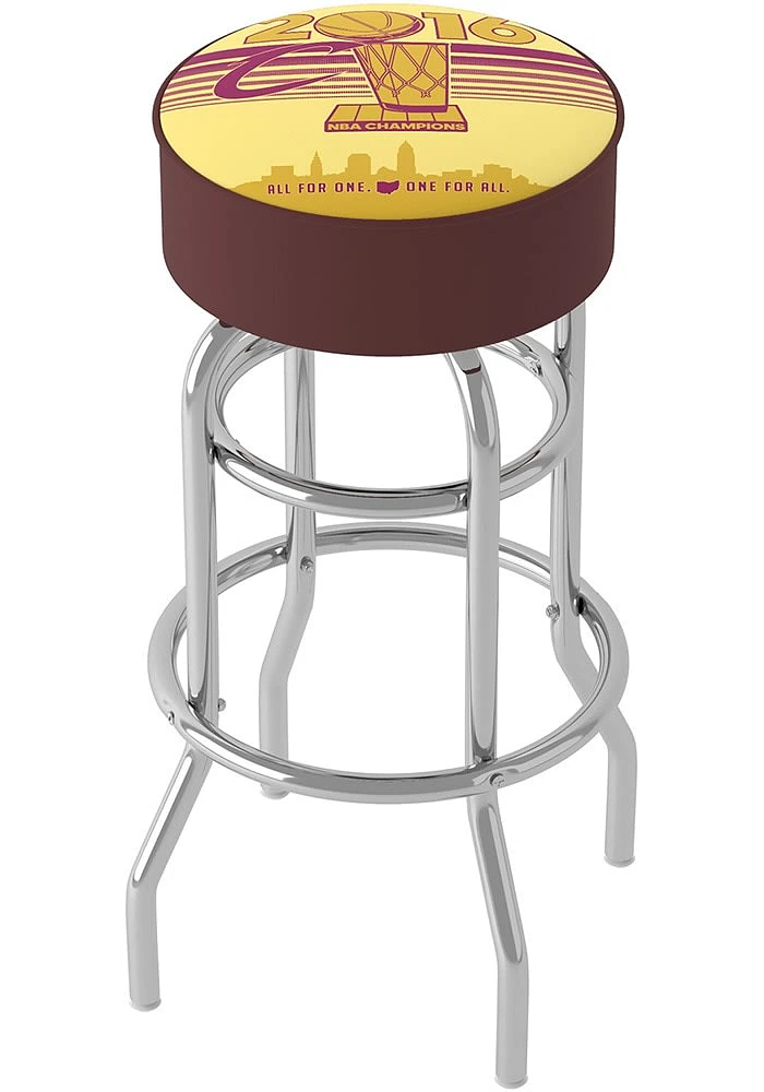 Cleveland Cavaliers NBA Finals Champs 2016 Foam Padded Pub Stool - Yellow