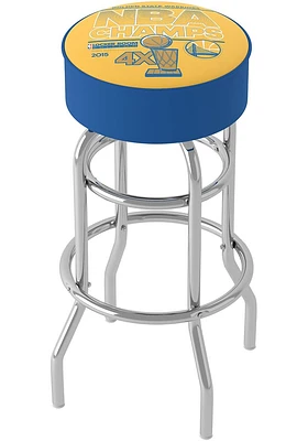 Golden State Warriors 4x Champions Foam Padded Pub Stool - Yellow