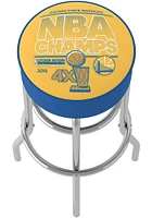 Golden State Warriors 4x Champions Foam Padded Pub Stool - Yellow