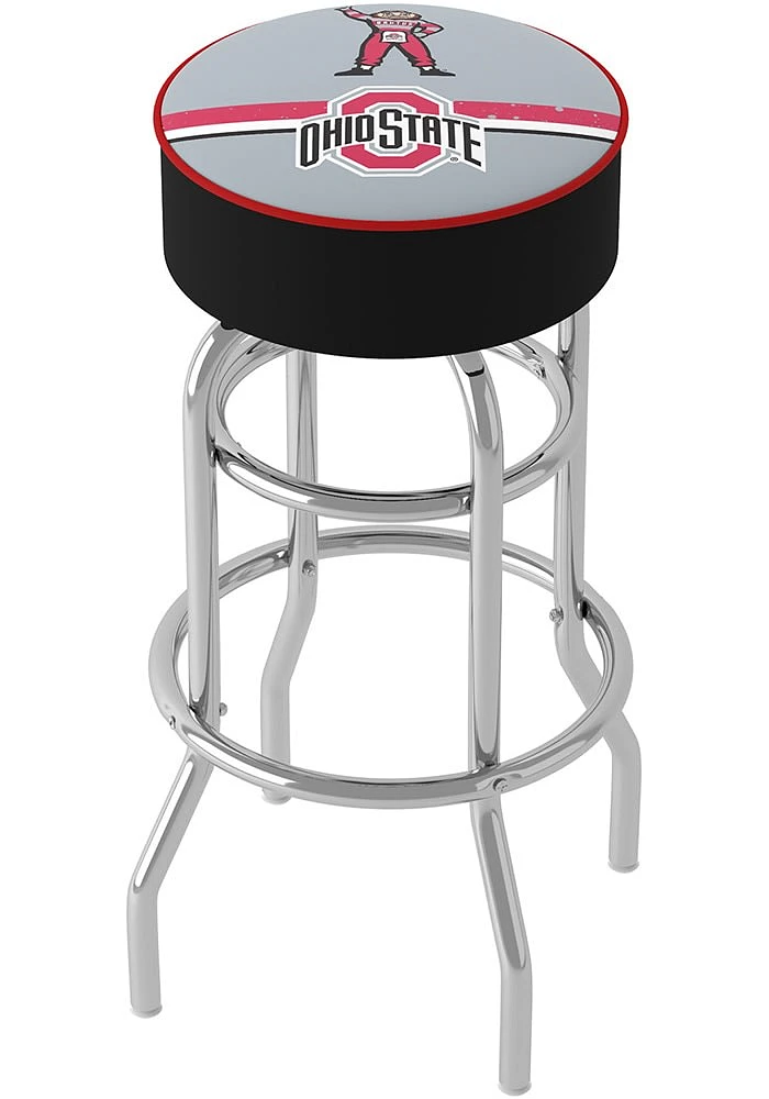 Ohio State Buckeyes Brutus Stripe Foam Padded Pub Stool - Red