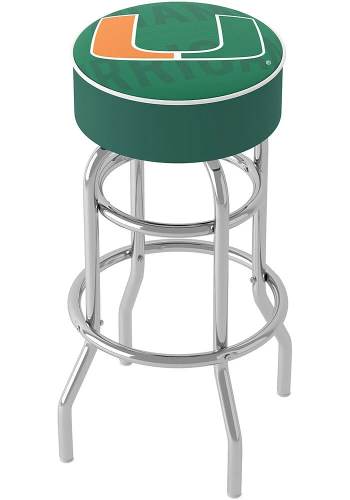 Miami Hurricanes Foam Padded Pub Stool - Green
