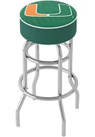 Miami Hurricanes Foam Padded Pub Stool - Green